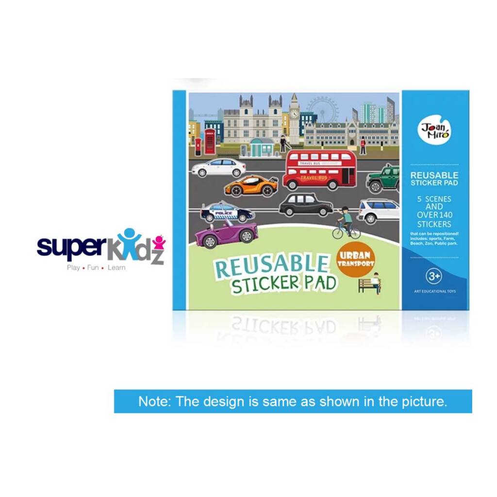 Edu Series - Reusable Sticker Pad, Transport - Superkidz.net