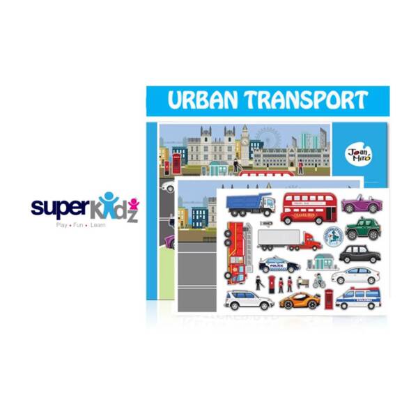 113 .a. REUSABLE STICKER PAD -URBAN TRANSPORT , TK - 800