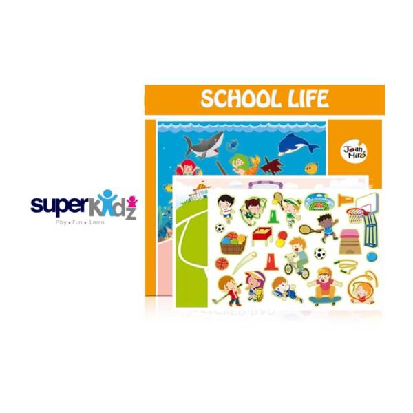 115 .a. REUSABLE STICKER PAD - SCHOOL LIFE , TK - 800