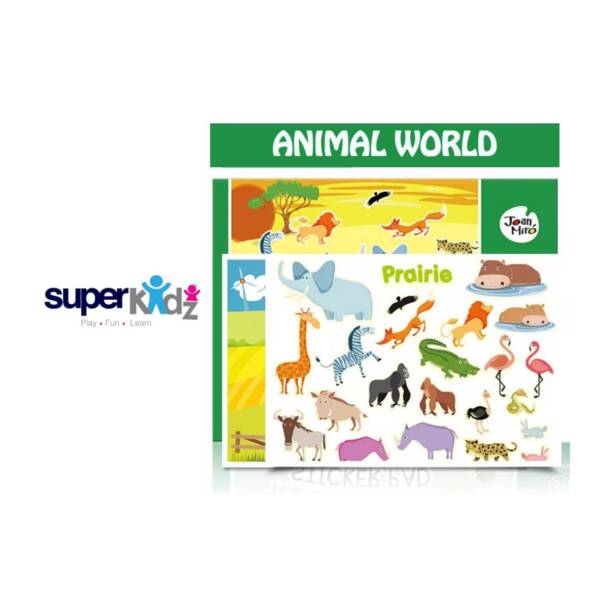 116 .a. REUSABLE STICKER PAD - ANIMAL WORLD , TK - 800