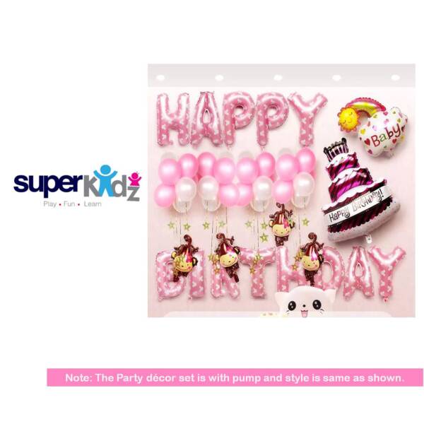 130 . PARTY DECOR SET - PINK MONKEY , TK - 800