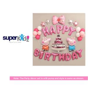 131 . PARTY DECOR SET - PINK PPEPPA PIG , TK - 800