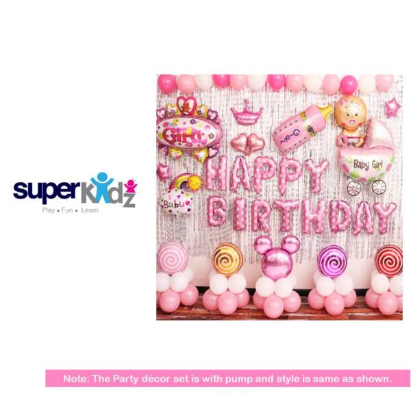 136 . PARTY DECOR SET - 1st BIRTHDAY FOR GIRLS ,TK - 1680