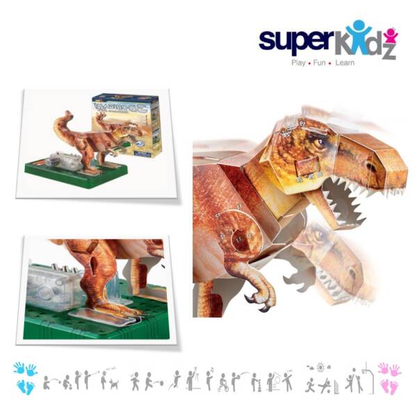 Paper Puzzle Electric 3D, Dino 1-1