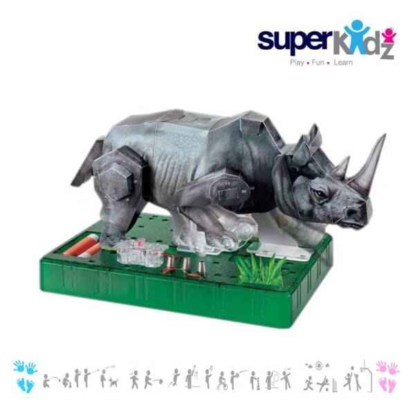 Paper Puzzle Electric 3D, Rhino 1-0