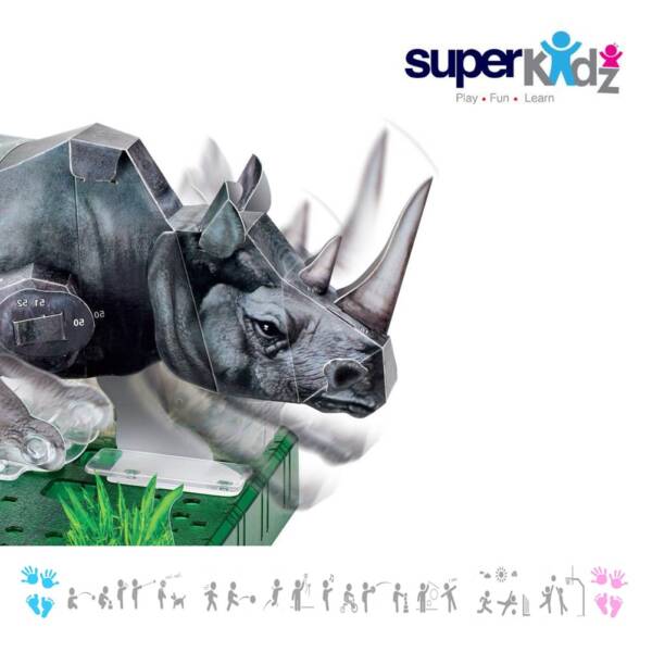 Paper Puzzle Electric 3D, Rhino 1-1